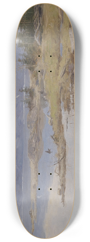 Eugen Jettel - Gebirgige Seelandschaft 8.25 inch art skate deck