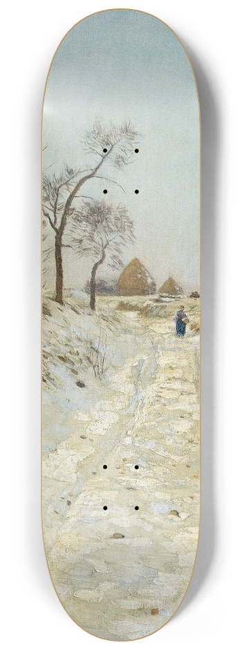 Eugen Jettel - Hohlweg im Winter 8.25 inch art skate deck
