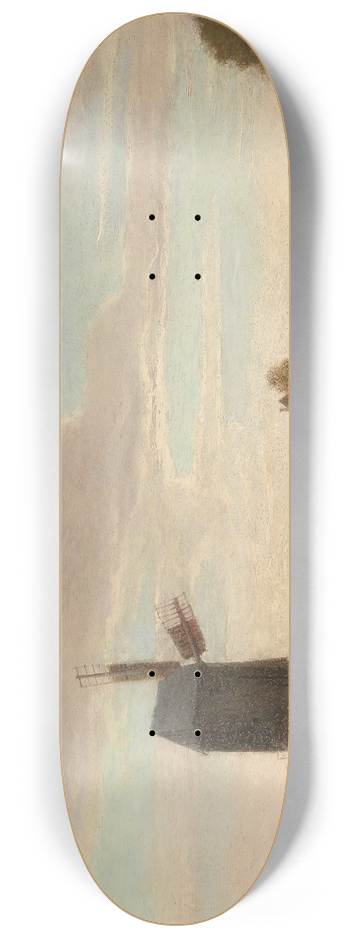 Eugen Jettel - Landschaft mit Windmhle 8.25 inch art skate deck