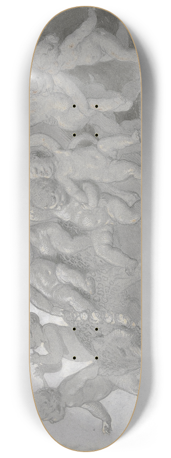 Eugen Klimsch - Ein von Amoretten gebildeter Bacchantenzug 8.25 inch art skate deck