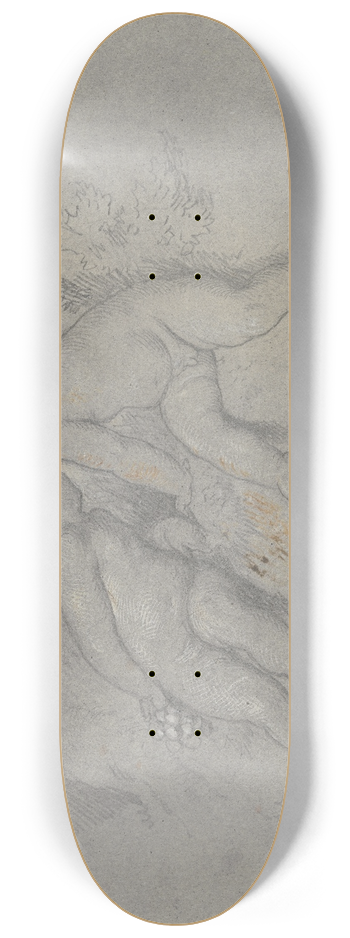 Eugen Klimsch - Zwei Amoretten unter einem Baum sitzend 8.25 inch art skate deck