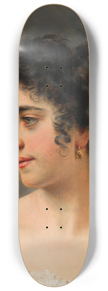 Eugen von Blaas - A beautiful Venitian woman 8.25 inch art skate deck