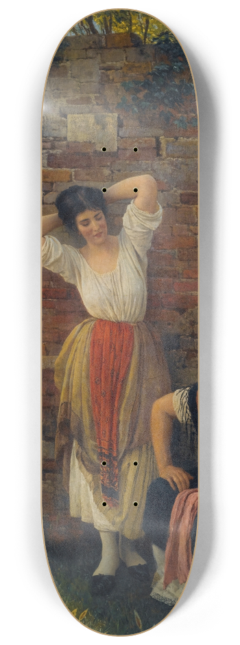 Eugen von Blaas - A Moment Of Rest 8.25 inch art skate deck