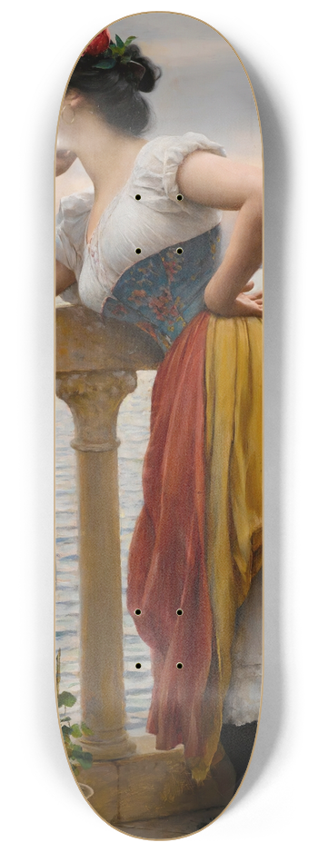 Eugen von Blaas - Anticipation 8.25 inch art skate deck