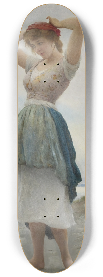 Eugen von Blaas - On the Beach 8.25 inch art skate deck