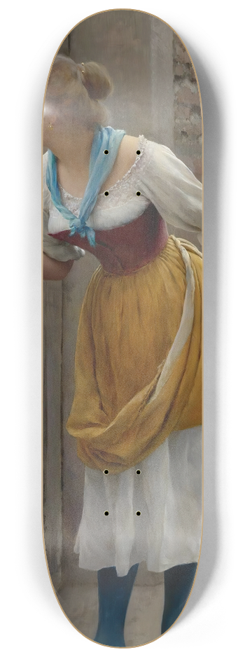Eugen von Blaas - The eavesdropper 8.25 inch art skate deck