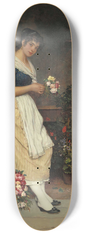 Eugen von Blaas - The Fairest Rose 8.25 inch art skate deck