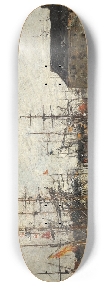 Eugne Boudin - Anvers. Trois-mats  quai 8.25 inch art skate deck