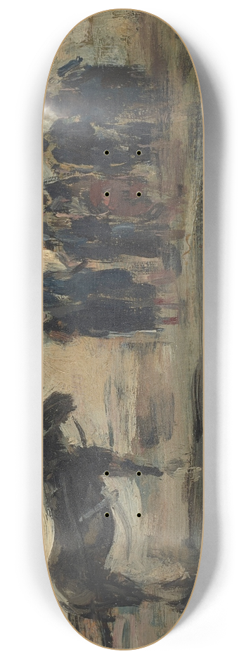 Eugne Boudin - Berck, Chariot et pcheuses sur la plage 8.25 inch art skate deck