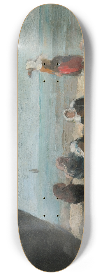 Eugne Boudin - Berck. Pcheuses Guettant Le Retour Des Barques 8.25 inch art skate deck