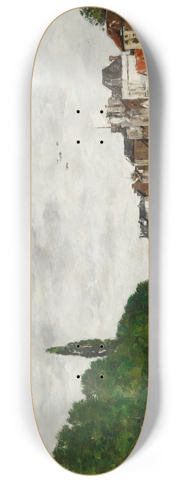 Eugne Boudin - Canal aux environs de Bruxelles 8.25 inch art skate deck