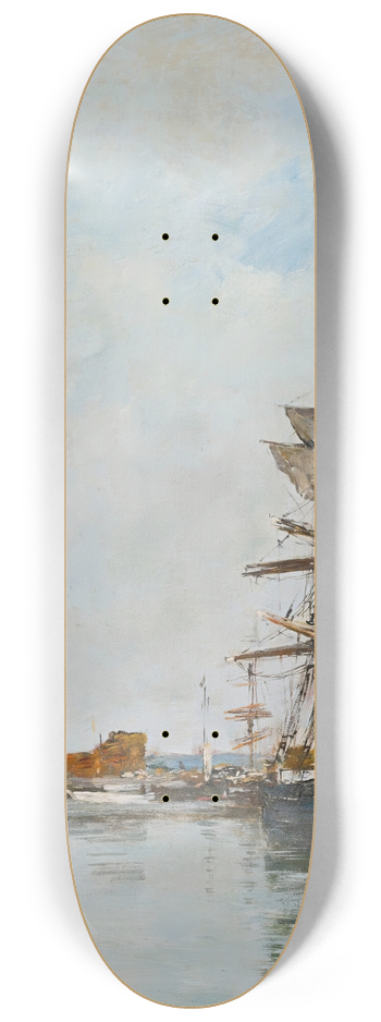 Eugne Boudin - Deauville, Le Basin 8.25 inch art skate deck