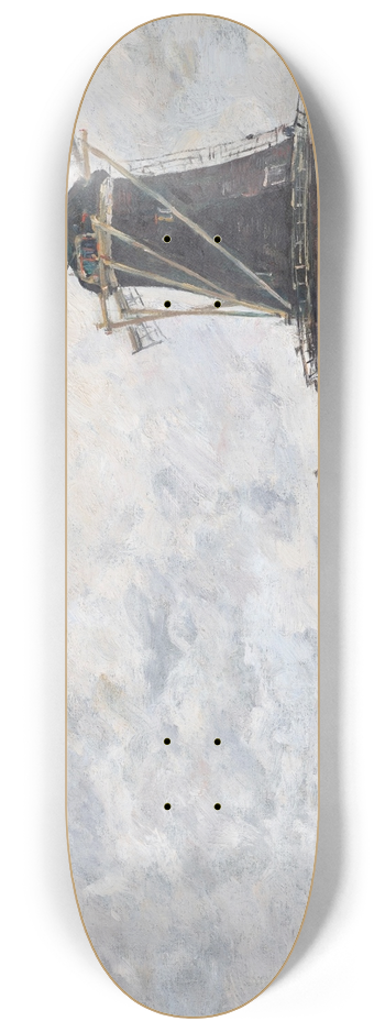 Eugne Boudin - Dordrecht, Moulin sur les bords de la Meuse 8.25 inch art skate deck