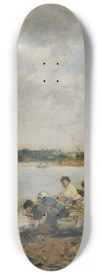 Eugne Boudin - La Touques, le matin 8.25 inch art skate deck