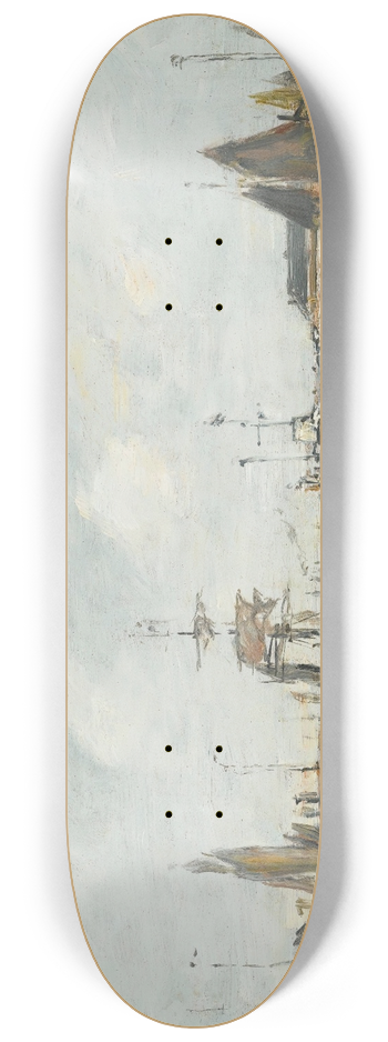 Eugne Boudin - Le Havre. Lavant-Port 8.25 inch art skate deck