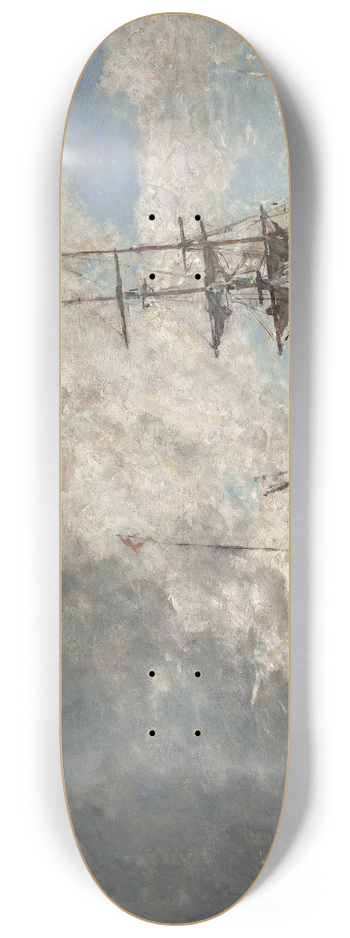 Eugne Boudin - Le rivage de Trouville, mare basse 8.25 inch art skate deck