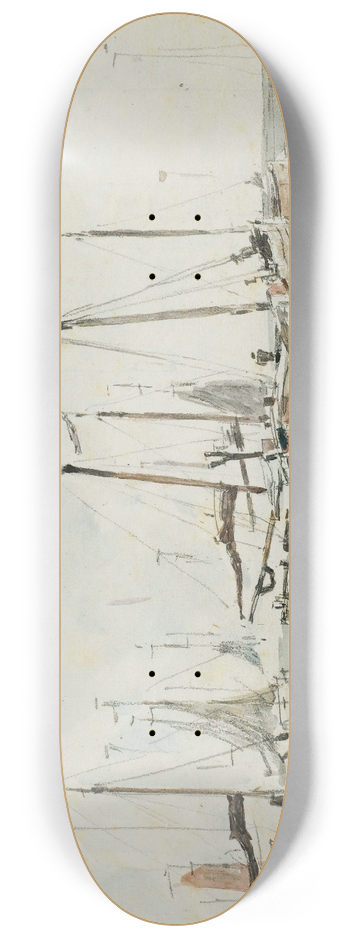 Eugne Boudin - Les Bateaux 8.25 inch art skate deck