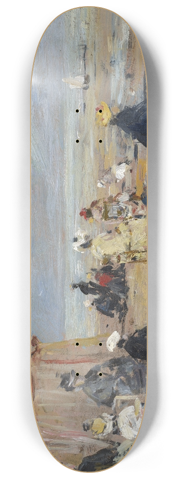 Eugne Boudin - On the Beach 8.25 inch art skate deck
