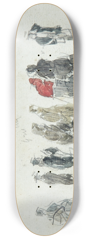 Eugne Boudin - Personnages 8.25 inch art skate deck