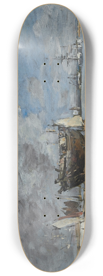 Eugne Boudin - Plougastel, le passage du Bac 8.25 inch art skate deck