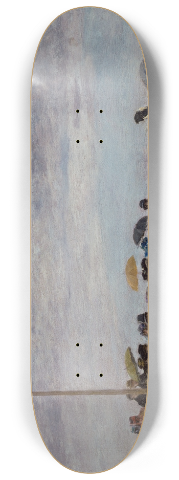Eugne Boudin - The beach 8.25 inch art skate deck