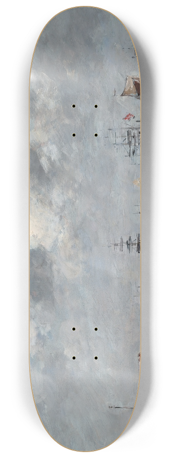 Eugne Boudin - The Escaut River inAntwerp 8.25 inch art skate deck