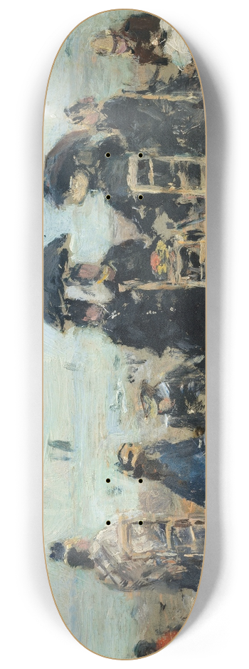 Eugne Boudin - Trouville, scne de plage 8.25 inch art skate deck