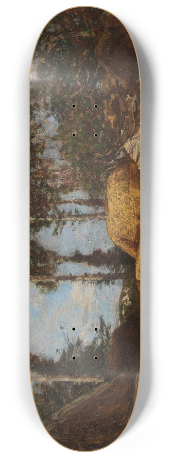 Eugne Boudin - Une ferme bretonne 8.25 inch art skate deck