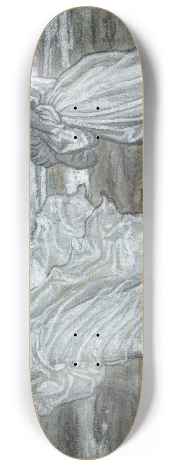 Frederic Leighton - Preliminary sketch for Greek Girls playing at Ball 8.25 inch art skate deck