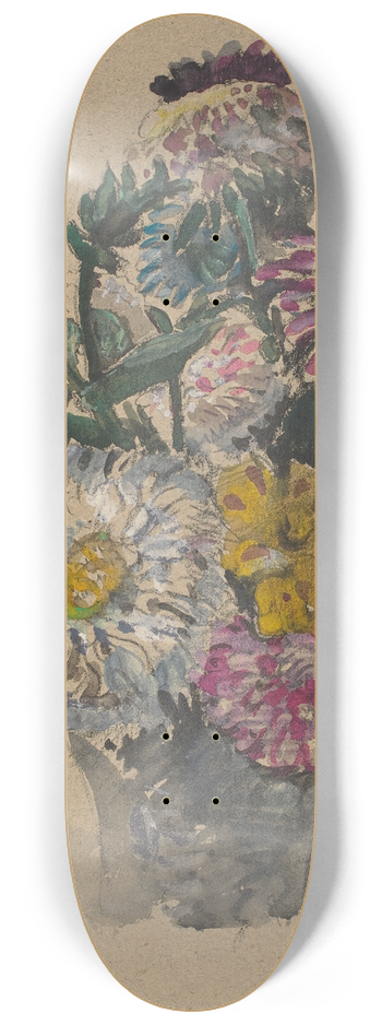 Eugne Delacroix - Flowers 8.25 inch art skate deck