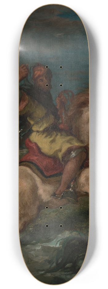 Eugne Delacroix - Moroccan Horseman Crossing a Ford 8.25 inch art skate deck
