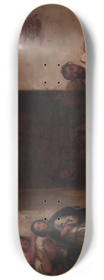 Eugne Delacroix - Street in Meknes 8.25 inch art skate deck