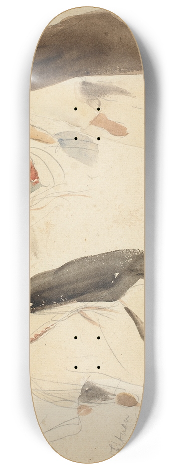 Eugne Delacroix - Study of Arabs 8.25 inch art skate deck