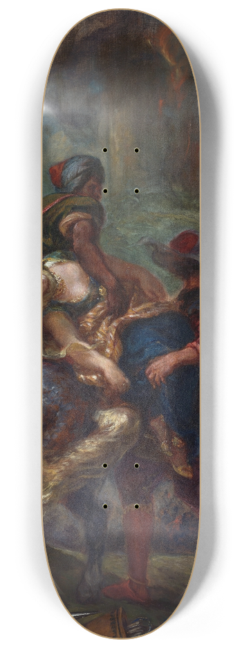 Eugne Delacroix - The Abduction of Rebecca 8.25 inch art skate deck