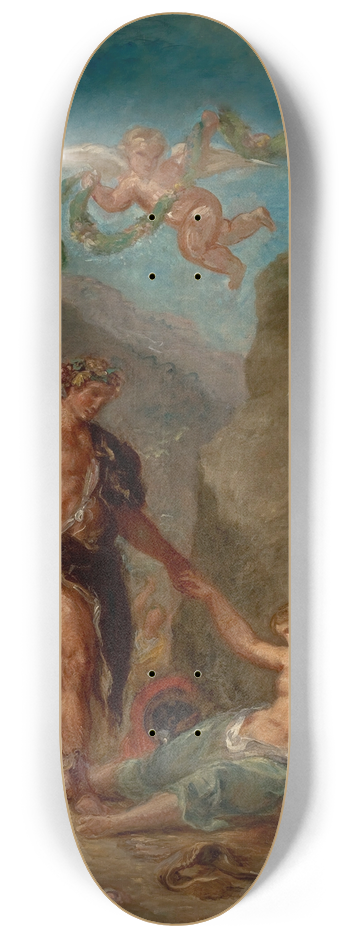 Eugne Delacroix - The Autumn  Baccus and Ariadne 8.25 inch art skate deck