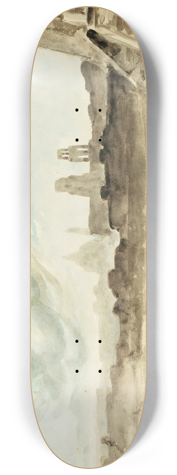Eugne Delacroix - The Roofs Of Paris 8.25 inch art skate deck