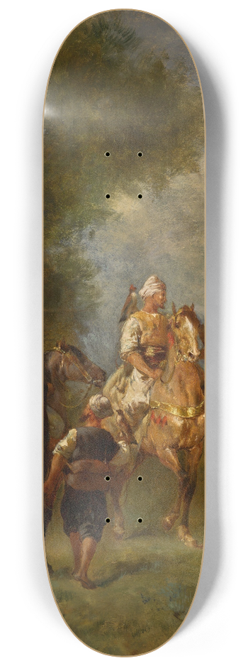 Eugne Fromentin - A Hawking Party 8.25 inch art skate deck