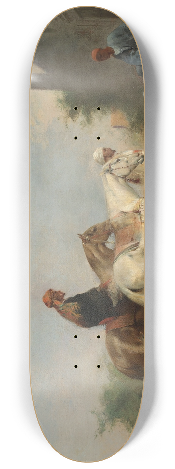 Eugne Fromentin - Horse traders 8.25 inch art skate deck
