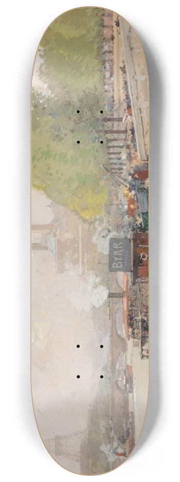 Eugne Galien-Laloue - Quai de Passy 8.25 inch art skate deck