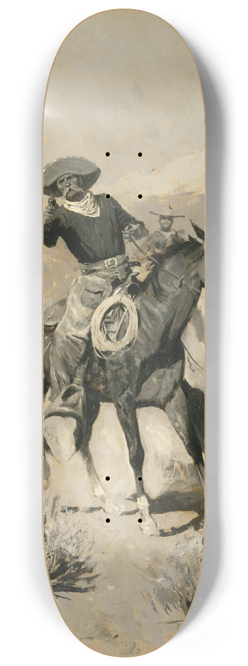 Frederic Remington - Days on the Range (Hands Up!) 8.25 inch art skate deck