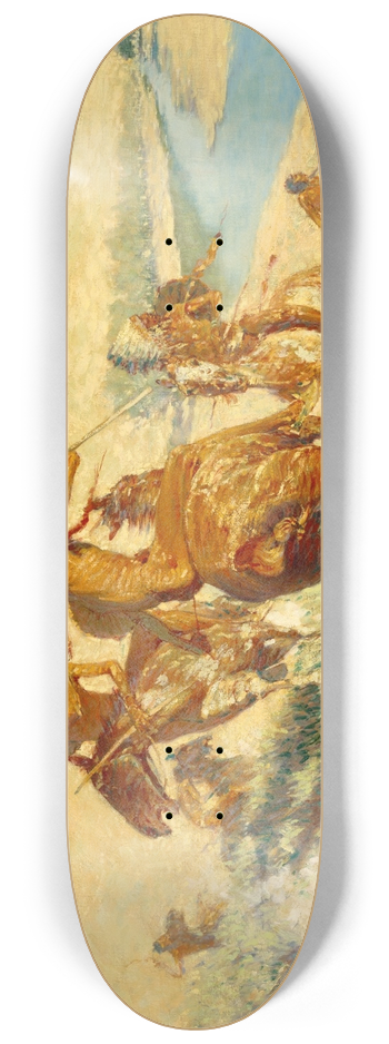 Frederic Remington - Episode of the Buffalo Gun 8.25 inch art skate deck