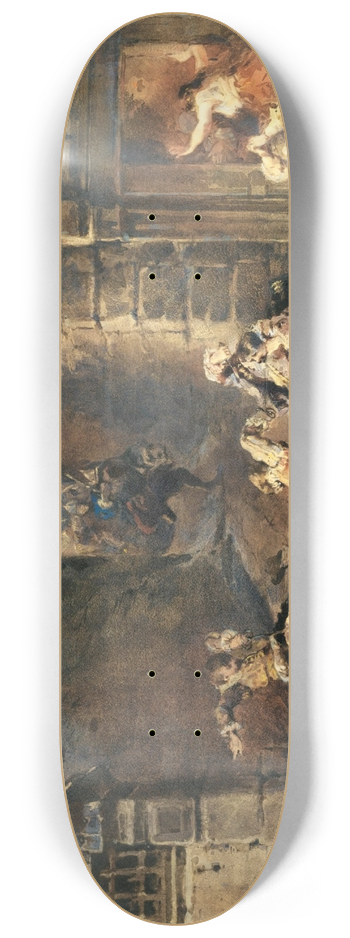 Eugne Isabey - La rixe 8.25 inch art skate deck