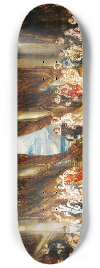 Eugne Isabey - Scne de bal 8.25 inch art skate deck