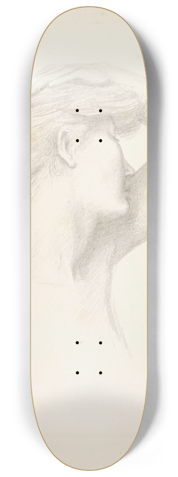 Evelyn De Morgan - Study For Luna 8.25 inch art skate deck