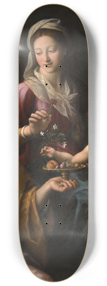 Fabrizio Santafede - The Holy Family With Saint Dorothea 8.25 inch art skate deck