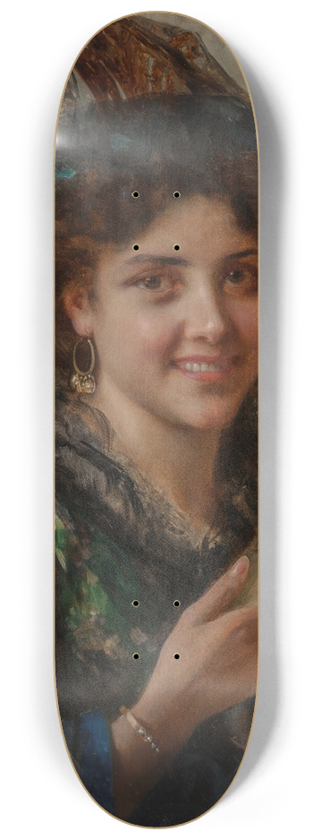 Federico Andreotti - Girl with a tambourine 8.25 inch art skate deck