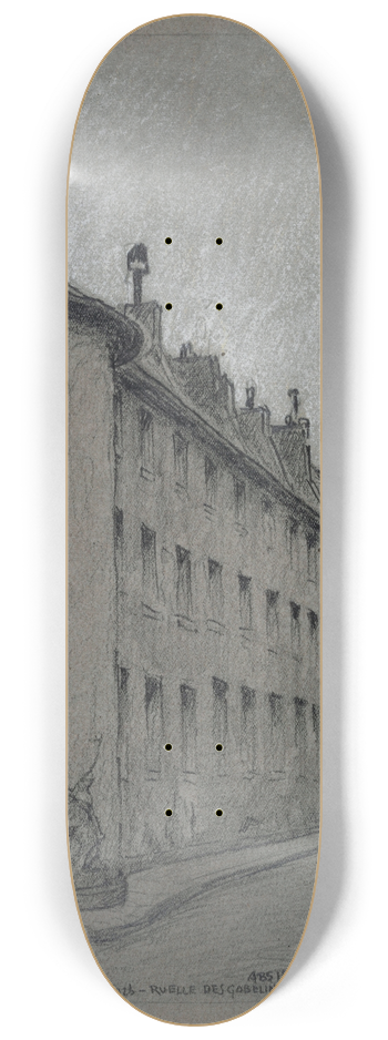 Ferdinand Boberg - Labside de la chapelle des Gobelins 8.25 inch art skate deck