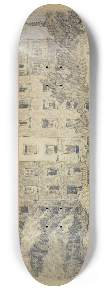 Ferdinand Boberg - La cour de Saint-Julien-le-Pauvre 8.25 inch art skate deck