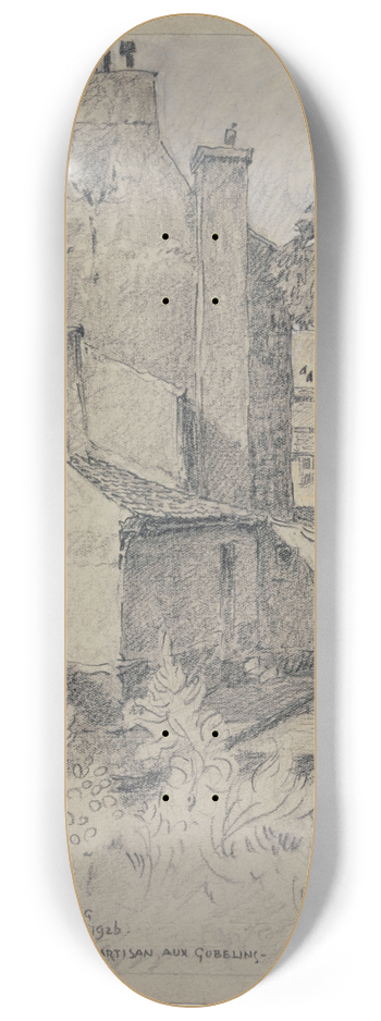 Ferdinand Boberg - Logement dartisan aux Gobelins 8.25 inch art skate deck