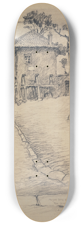 Ferdinand Boberg - Maison de Berlioz, rue Saint Vincent et rue du Mont Cenis 8.25 inch art skate deck